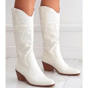 White cowboy boots